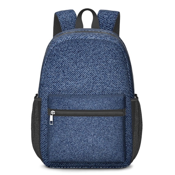 17 Inch Lightweight Backpack,PVC Waterproof Oxford Fabric, Ergonomically Designed, with Large Capacity, Denim Cowboy Jean Style