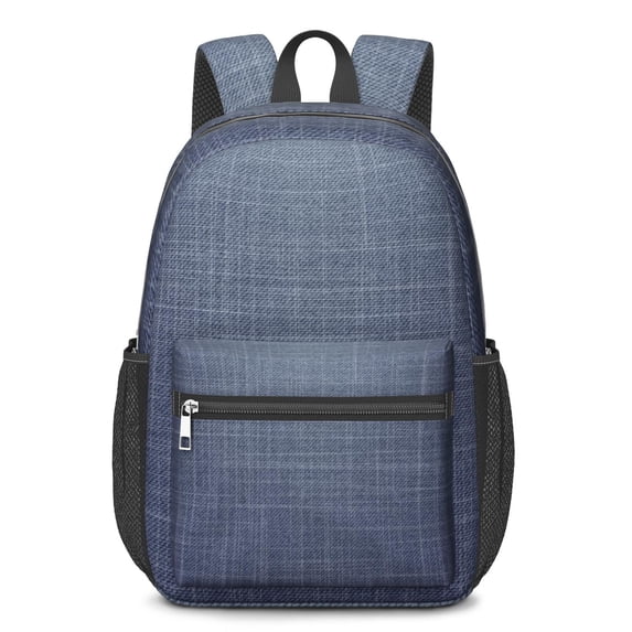 17 Inch Lightweight Backpack,PVC Waterproof Oxford Fabric, Ergonomically Designed, with Large Capacity, Denim Cowboy Jean Style