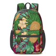 thumbnail image 1 of 17 Inch Lightweight Backpack,PVC Waterproof Oxford Fabric, Ergonomically Designed, with Large Capacity, Exotic Jungle Aesthetic, 1 of 5