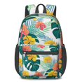 thumbnail image 1 of 17 Inch Lightweight Backpack,PVC Waterproof Oxford Fabric, Ergonomically Designed, with Large Capacity, Exotic Jungle Aesthetic, 1 of 5