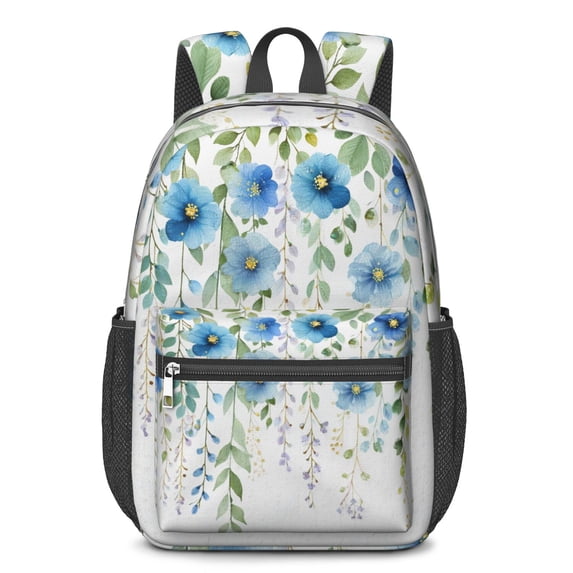 17 Inch Lightweight Backpack,PVC Waterproof Oxford Fabric, Ergonomically Designed, with Large Capacity, Floral Flowers Print