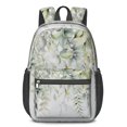 thumbnail image 1 of 17 Inch Lightweight Backpack,PVC Waterproof Oxford Fabric, Ergonomically Designed, with Large Capacity, Floral Flowers Print, 1 of 5