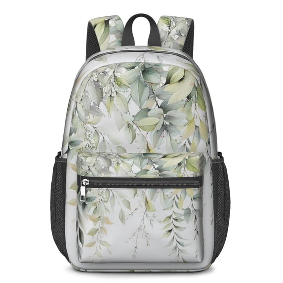 17 Inch Lightweight Backpack,PVC Waterproof Oxford Fabric, Ergonomically Designed, with Large Capacity, Floral Flowers Print
