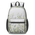 thumbnail image 1 of 17 Inch Lightweight Backpack,PVC Waterproof Oxford Fabric, Ergonomically Designed, with Large Capacity, Floral Flowers Print, 1 of 5
