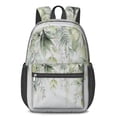 thumbnail image 1 of 17 Inch Lightweight Backpack,PVC Waterproof Oxford Fabric, Ergonomically Designed, with Large Capacity, Floral Flowers Print, 1 of 5