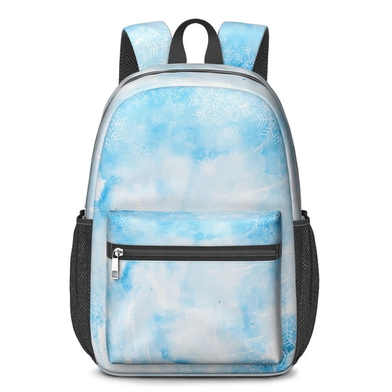 17 Inch Lightweight Backpack,PVC Waterproof Oxford Fabric, Ergonomically Designed, with Large Capacity, Frozen Aesthetic Pattern