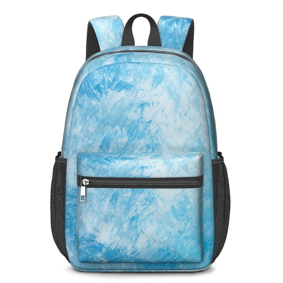 17 Inch Lightweight Backpack,PVC Waterproof Oxford Fabric, Ergonomically Designed, with Large Capacity, Frozen Aesthetic Pattern