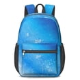 thumbnail image 1 of 17 Inch Lightweight Backpack,PVC Waterproof Oxford Fabric, Ergonomically Designed, with Large Capacity, Frozen Aesthetic Pattern, 1 of 5