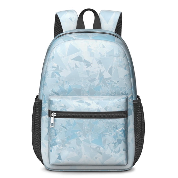 17 Inch Lightweight Backpack,PVC Waterproof Oxford Fabric, Ergonomically Designed, with Large Capacity, Frozen Aesthetic Pattern