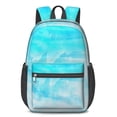 thumbnail image 1 of 17 Inch Lightweight Backpack,PVC Waterproof Oxford Fabric, Ergonomically Designed, with Large Capacity, Frozen Aesthetic Pattern, 1 of 5