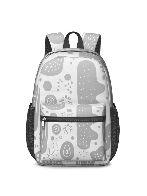 17 Inch Lightweight Backpack,PVC Waterproof Oxford Fabric, Ergonomically Designed, with Large Capacity, Funny Doodle Print