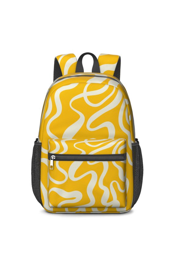 17 Inch Lightweight Backpack,PVC Waterproof Oxford Fabric, Ergonomically Designed, with Large Capacity, Funny Doodle Print
