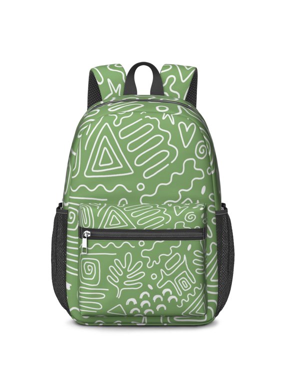 17 Inch Lightweight Backpack,PVC Waterproof Oxford Fabric, Ergonomically Designed, with Large Capacity, Funny Doodle Print