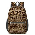 thumbnail image 1 of 17 Inch Lightweight Backpack,PVC Waterproof Oxford Fabric, Ergonomically Designed, with Large Capacity, Leopard Animal Pattern, 1 of 5