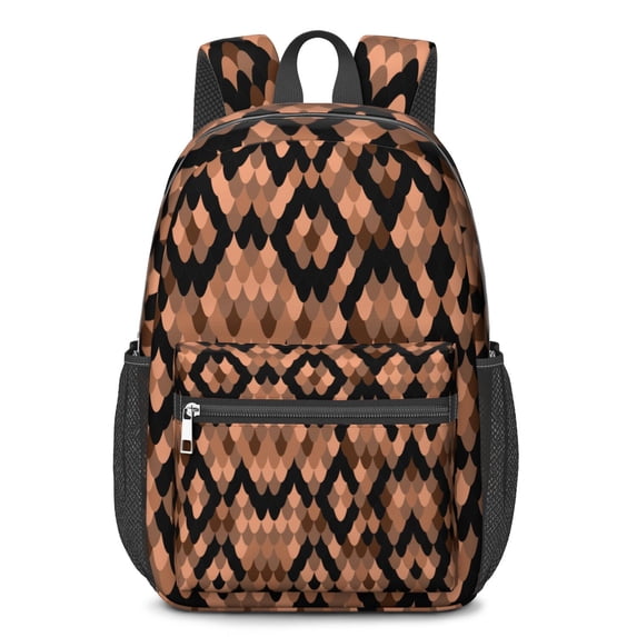 17 Inch Lightweight Backpack,PVC Waterproof Oxford Fabric, Ergonomically Designed, with Large Capacity, Leopard Animal Pattern