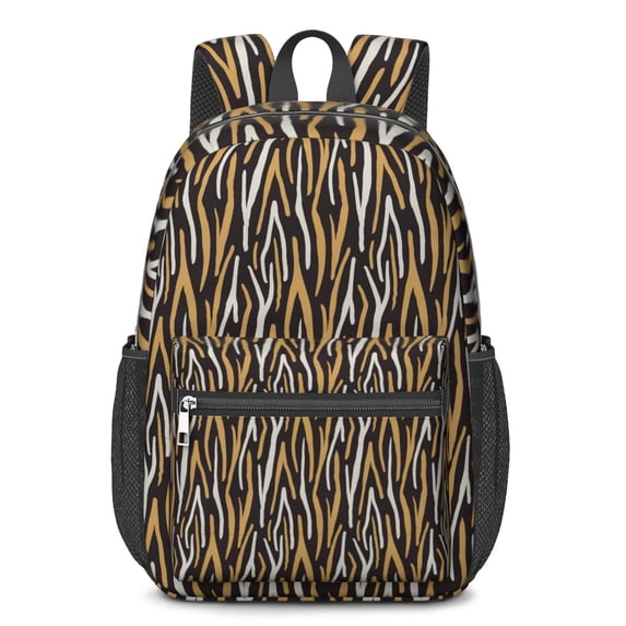 17 Inch Lightweight Backpack,PVC Waterproof Oxford Fabric, Ergonomically Designed, with Large Capacity, Leopard Animal Pattern