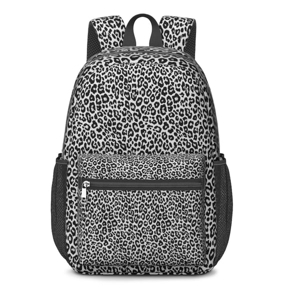17 Inch Lightweight Backpack,PVC Waterproof Oxford Fabric, Ergonomically Designed, with Large Capacity, Leopard Animal Pattern