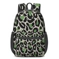 thumbnail image 1 of 17 Inch Lightweight Backpack,PVC Waterproof Oxford Fabric, Ergonomically Designed, with Large Capacity, Leopard Animal Print, 1 of 5
