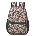 thumbnail image 1 of 17 Inch Lightweight Backpack,PVC Waterproof Oxford Fabric, Ergonomically Designed, with Large Capacity, Leopard Animal Print, 1 of 5