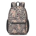 thumbnail image 1 of 17 Inch Lightweight Backpack,PVC Waterproof Oxford Fabric, Ergonomically Designed, with Large Capacity, Leopard Animal Print, 1 of 5