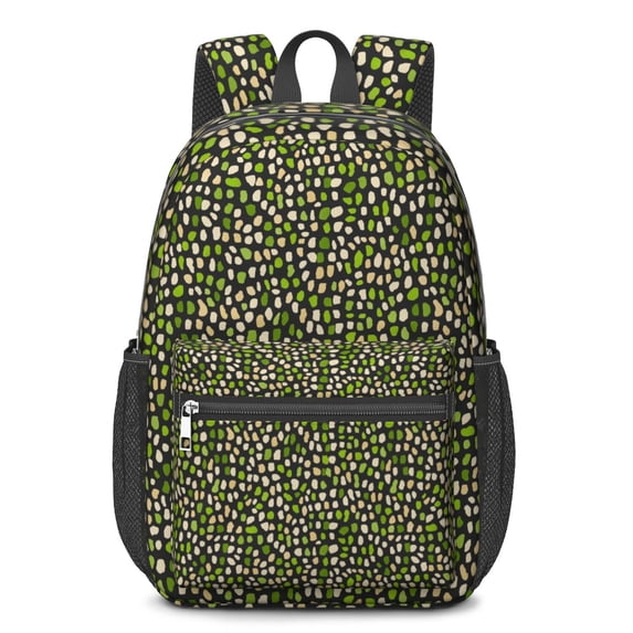 17 Inch Lightweight Backpack,PVC Waterproof Oxford Fabric, Ergonomically Designed, with Large Capacity, Leopard Animal Print
