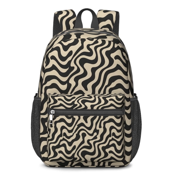 17 Inch Lightweight Backpack,PVC Waterproof Oxford Fabric, Ergonomically Designed, with Large Capacity, Leopard Animal Print
