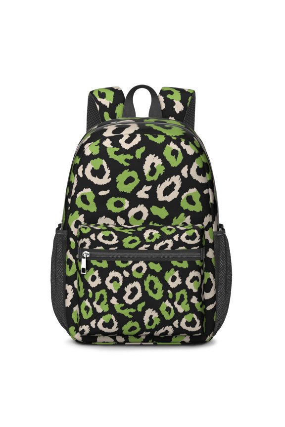 17 Inch Lightweight Backpack,PVC Waterproof Oxford Fabric, Ergonomically Designed, with Large Capacity, Leopard Animal Print