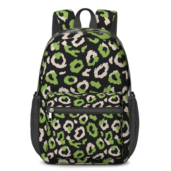 17 Inch Lightweight Backpack,PVC Waterproof Oxford Fabric, Ergonomically Designed, with Large Capacity, Leopard Animal Print