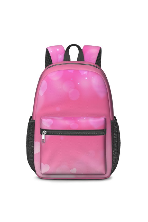 17 Inch Lightweight Backpack,PVC Waterproof Oxford Fabric, Ergonomically Designed, with Large Capacity, Love Romantic Valentine Print