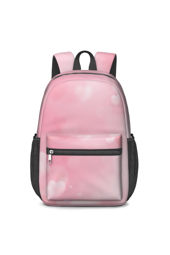 17 Inch Lightweight Backpack,PVC Waterproof Oxford Fabric, Ergonomically Designed, with Large Capacity, Love Romantic Valentine Print