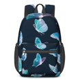 thumbnail image 1 of 17 Inch Lightweight Backpack,PVC Waterproof Oxford Fabric, Ergonomically Designed, with Large Capacity, Monarch Butterfly Aesthetic, 1 of 5