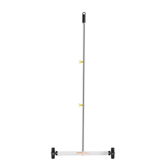 17-Inch Lightweight Magnetic Bar Sweeper on Wheels - Effortlessly Collects Nails, Staples, and Hardware, Adjustable Handle for Comfortable Use