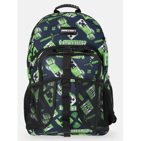 Minecraft Boys 17" Modern Backpack Set, Black