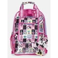 thumbnail image 1 of Disney Minnie Mouse Girls 17" Clear Comic Strip Backpack with Lunch Box and Keychain, 3-Piece Set, Pink, 1 of 5