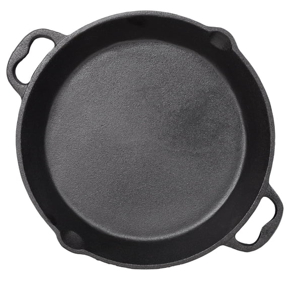 17-Inch Pre-Seasoned Cast Iron Skillet with Dual Assist Handles  Versatile Oven, Stovetop, Grill & Induction Safe Pan  Superior Heat Retention & Even Cooking  Ultimate Heavy-Duty Cookware