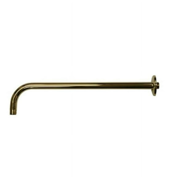 17 Inch Rain Drop Shower Arm - Polished Brass Finish