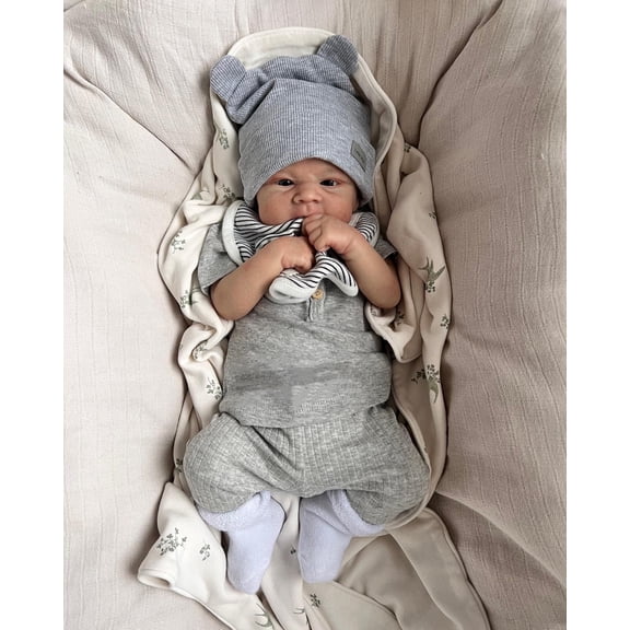 17 Inch Reborn Baby Dolls Silicone Full Body Vinyl Boy Realistic Newborn Doll