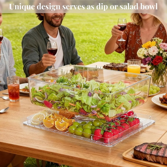 17 Inch Rectangular Cake Stand with Lid, Extra Large Dessert Display Stand and Charcuterie Board, Clear Acrylic Dome Cake Holder for Cheese, Veggies, Chips and Dip, Party Serving