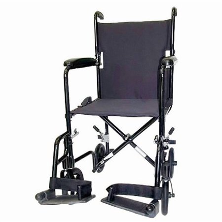 17 Inch Seat Width Transporter with Fixed Full Armrests with Folding Backrest