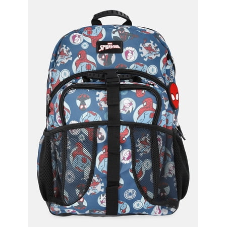 Marvel Spider-Man Boys 17" Modern Backpack Set, Blue