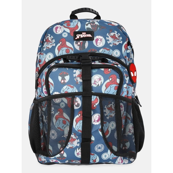Marvel Spider-Man Boys 17" Modern Backpack Set, Blue