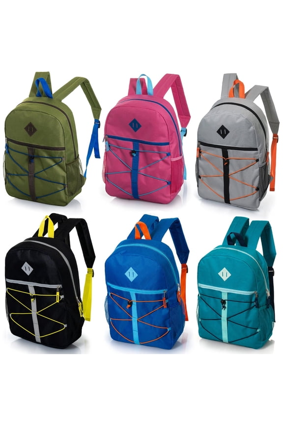 17 Inch Sport Bulk Backpacks in Assorted Colors case Pack 24