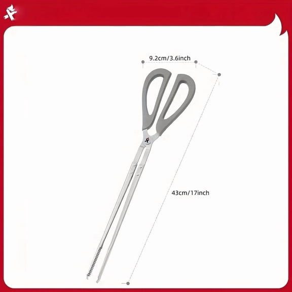17 Inch Stainless Steel Outdoor Pliers, Charcoal Pliers, Fire Tongs, Charcoal Tongs, Barbecue Tools, Non-food Contact, Can Be Used to Clamp Charcoal