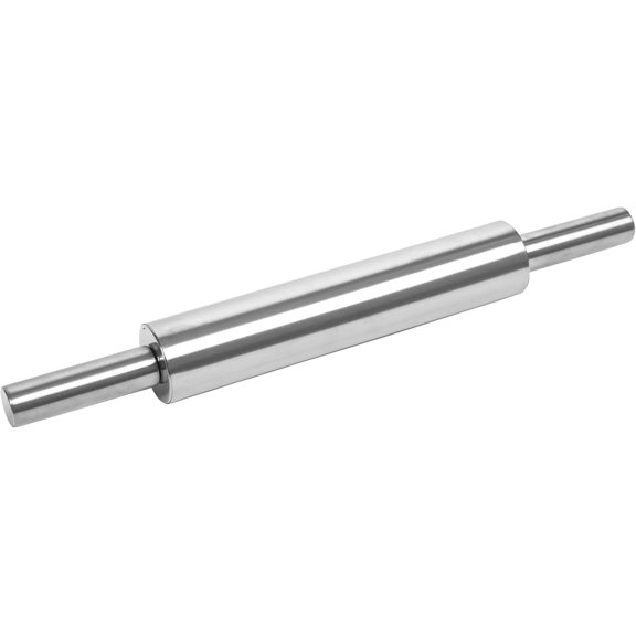 17-Inch Stainless Steel Rolling Pin for Baking - Heavy Duty Metal Dough Roller with Non-Slip Handles for Pizza, Chapati, Cookies & Pastry - Dishwasher Safe