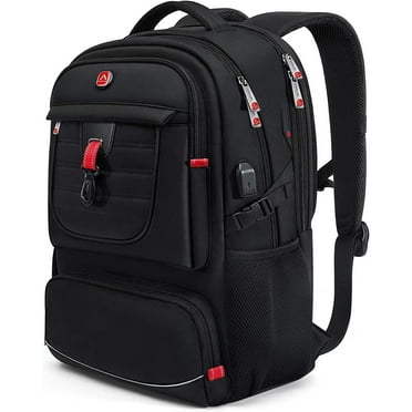 17 Inch Travel Laptop Backpack for Men Women, Aokur Extra Larger 50L Business Backpack with USB Charging Port, Carry on College School Anti Theft Computer Schoolbag Waterproof, Black