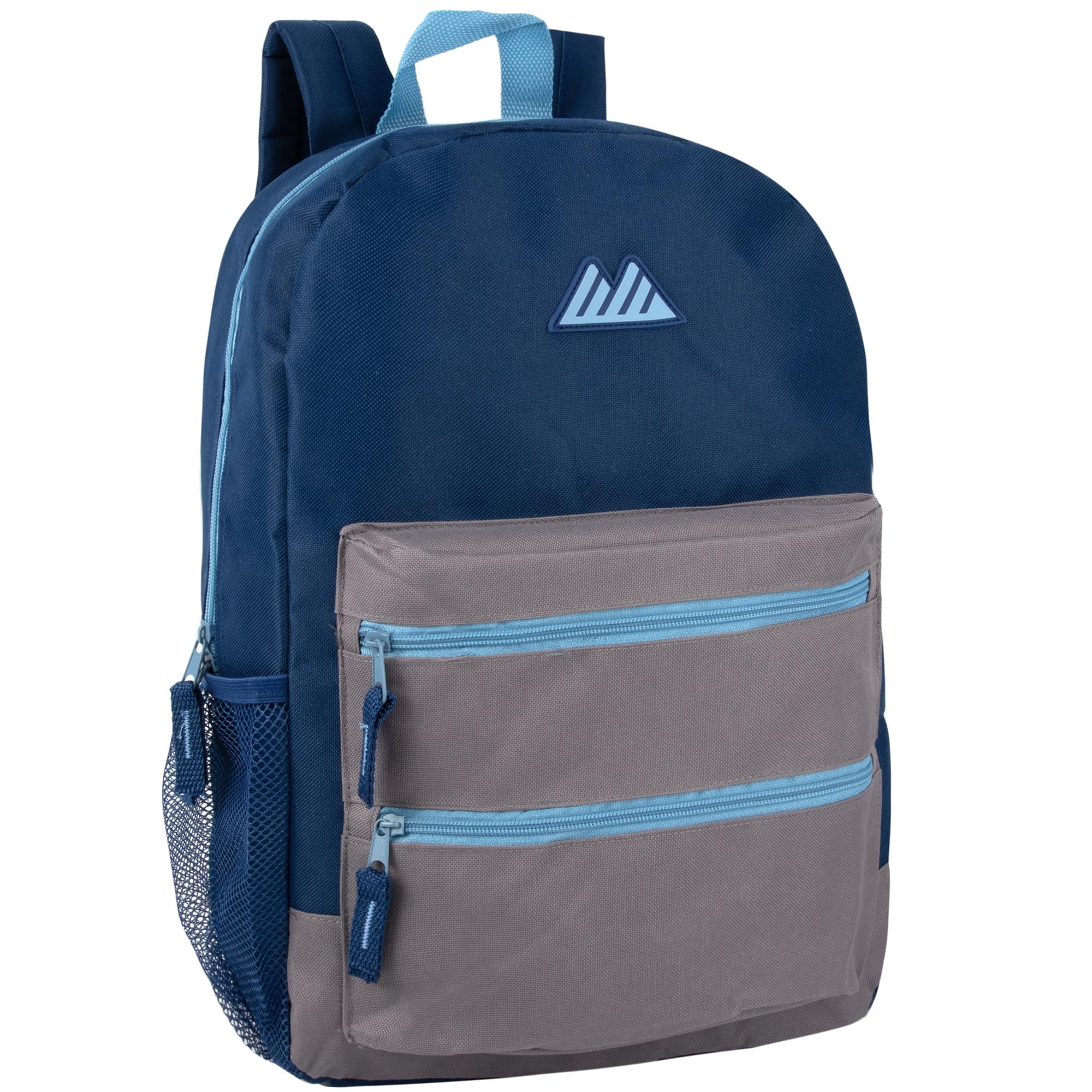 Two Color Backpack Summit Ridge, Backpack, 17 inch, Gray with Two Tone Color and Pop Trim ...