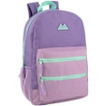 thumbnail image 1 of 17 Inch Two Tone Color Multipocket Backpack with Pop Color Trim Accents and Zippers for Travel & Commuting in Purple & Lilac, 1 of 9