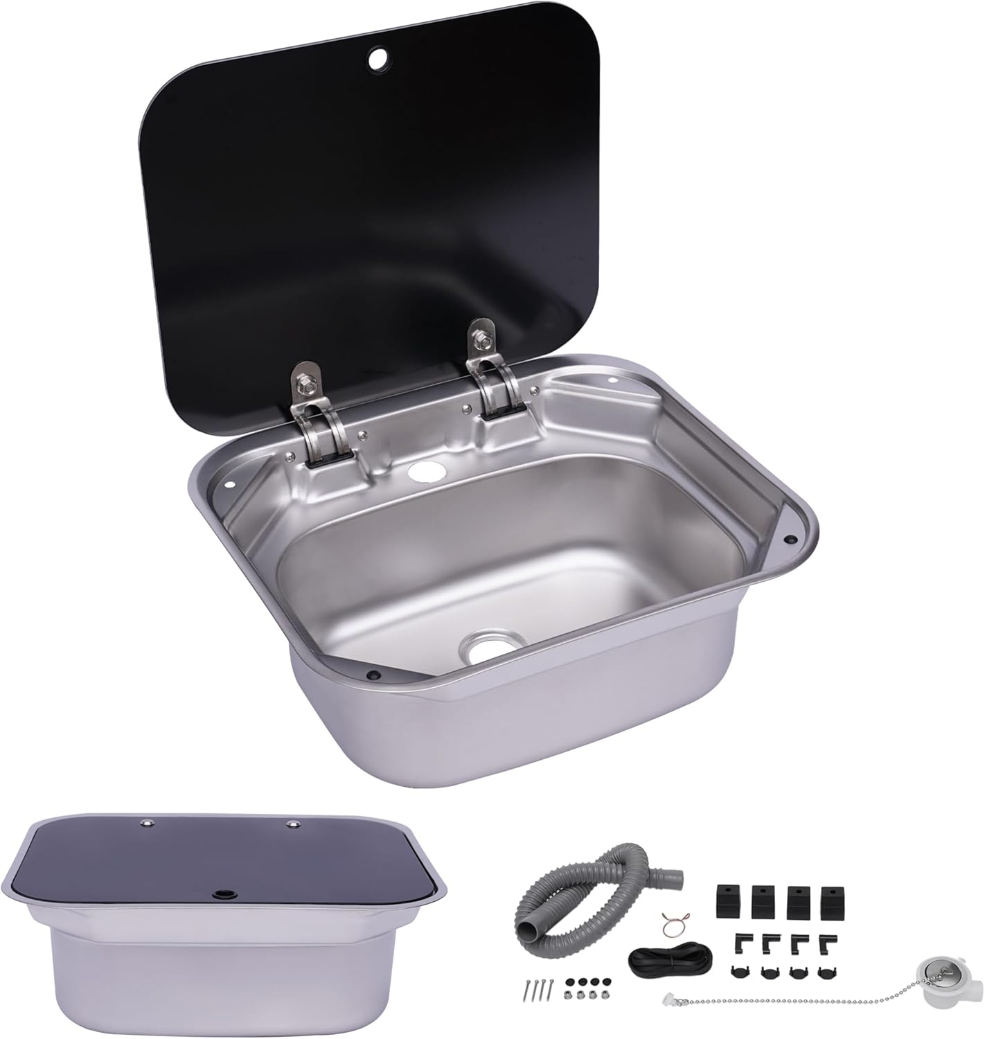 17-Inch Undermount RV Bar Kitchen Sink Workstation Single Bowl ...
