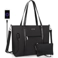 17 Inch Women Laptop Tote Bag, USB Port Large Capacity Office Business ...