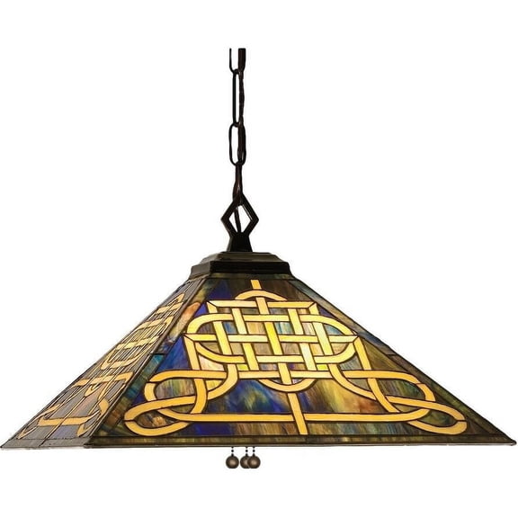 17 Inch sq knotwork mission Pendant